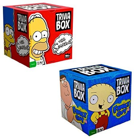 Simpsons and Family Guy Trivia Games - Trivia Box Bundle Set