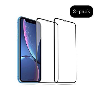 [2-Pack] Screen Protector Compatible for iPhone XR,Full Coverage,0.33mm,Anti-Scratch,Anti-Fingerprint,HD Clear,Tempered Glass Screen Protector Compatible for iPhone XR Case