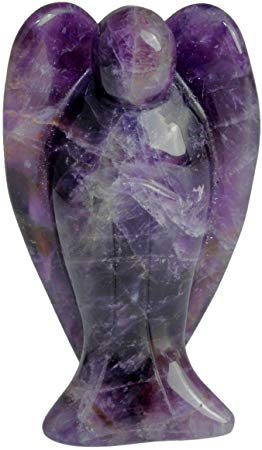 rockcloud Healing Crystal Gemstone Carved Pocket Crystal Guardian Angel Figurines 3 inch