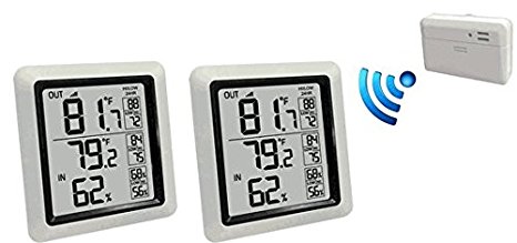 Ambient Weather WS-0270-2-Kit Dual Zone Wireless Outdoor Thermometer with Indoor Humidity WS-0270-2