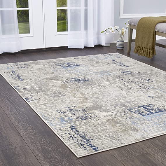 Home Dynamix Melrose Lorenzo Area Rug, 5'2"x7'2" Rectangle, Gray/Blue