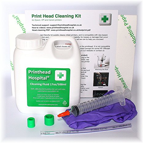 Print Head Cleaning Kit for Epson Canon Brother and HP printers - 17oz 500ml