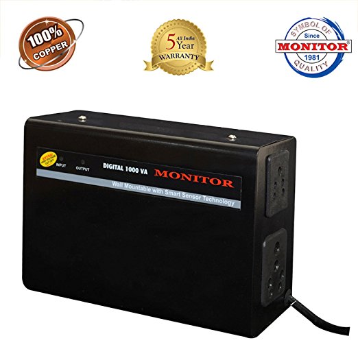 Monitor Voltage Stabilizer For Led Tv Upto 55 Inch / 3 Amps (100% Copper)