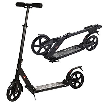 Rimable Foldable& Adjustable Teen and Adult Kick Scooter with Double Suspension