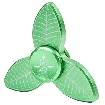 Best Fidget Spinners. High Speed Leaves Shape Spinner Fidget Toy - Green 360 Aluminum Leaf Fidget Spinner. Fidget Toys for Kids & Adults. Triangle Fidget Hand Toys for ADHD, Autism, Anxiety.