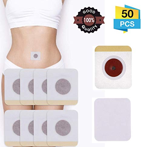 OUTERDO 50 Pcs Weight Loss Sticker, Navel Weight Loss Magnet Sticker Fat Burning Magnets Sticker for Reducing Waist Abdominal Fat, Beer Belly, Barrel Waist, Quick Slimming Loss Weight Fast