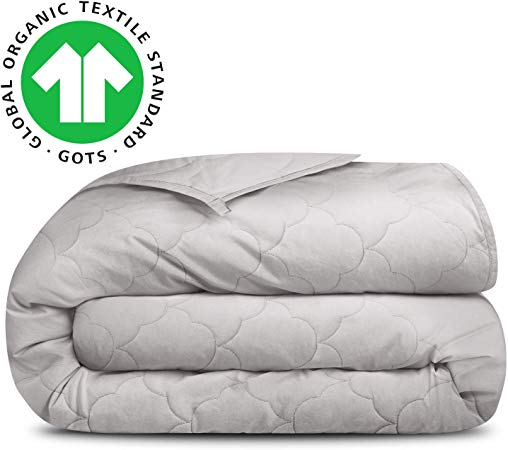5 STARS UNITED Weighted Blanket Adult - 15 lb, 60"x80" - Body Weight 130-170 lb - 100% Organic Cotton