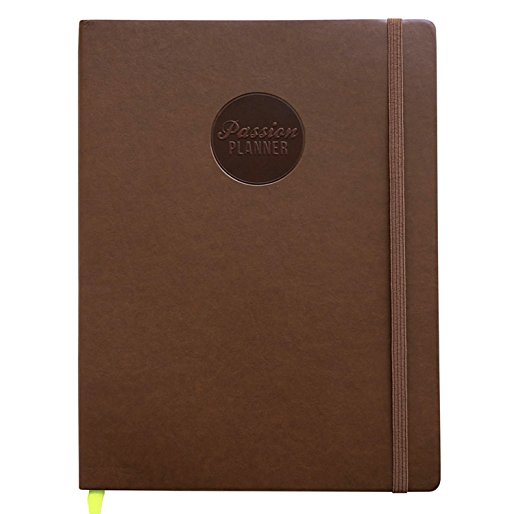 Passion Planner 2018 - Classic Size (A4) - Sunday Start (Vintage Brown) - The One Place for All Your Thoughts - Appointment Calendar, Sketchbook, Reflection Journal