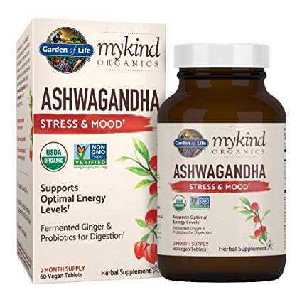 Garden Of Life Mykind Organics Ashwaganda Stress & Mood Vegan Tablets, 60 Count