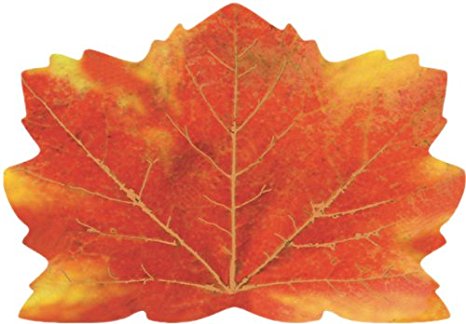 Creative Converting Fall, Thanksgiving Maple Leaf Shaped Placemats, 25 per Package