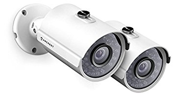 2-Pack Amcrest ProHD Outdoor 1080P POE Bullet IP Security Camera - IP67 Weatherproof, 1080P (1920 TVL), IP2M-842E (White)