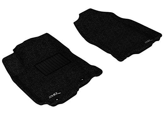 3D MAXpider Front Row Custom Fit Floor Mat for Select Toyota RAV4 Models - Classic Carpet (Black)