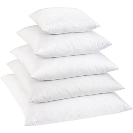 Multiple Sizes - Set of 2 - Feather Down Pillow Inserts - 17 x 17 - 225TC Down Proof Shell - Exclusively by Blowout Bedding RN# 142035