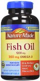 Nature Made Fish Oil 400 Softgels Pharmacist Recommended Fish Oil Pills 2400mg Fish Oil Concentrate 720mg of Omega 3 Fatty Acids 360mg EPA 240 mg DHA