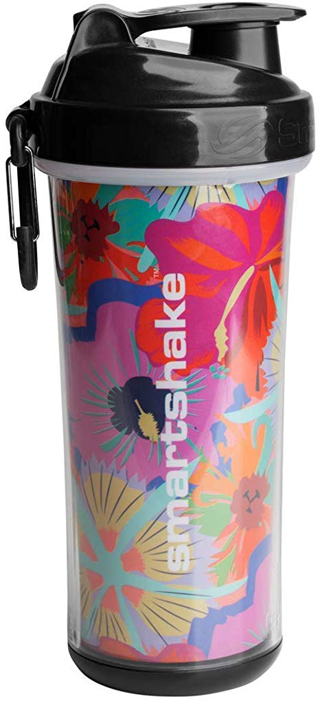Smartshake Double Wall, 25 oz Shaker Cup, Flower Power (Packaging May Vary)