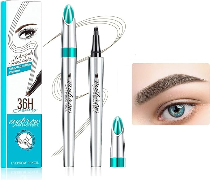 Eyebrow Pencil Dark Brown,brow pencil,Liquid Waterproof Eyebrow Pencil,Eye Brow Pencils for Women,Eyebrow Microblading Pen,Eye Makeup Eyebrow Pen Long-Lasting Waterproof Micro 4 Point Brow Pen