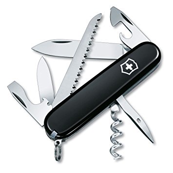 Victorinox Swiss Army Camper Pocket Knife, Black