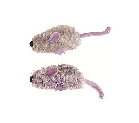 KONG Purple Mouse & Frosty Grey Mouse Catnip Toy, Cat Toy, 2/pack