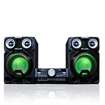 Toshiba TY-ASW8000 Large Mini Component Wireless Bluetooth Audio Streaming  High Power Indoor Stereo Speaker System   Remote, AM/FM, 4-color Flashing Lights, Peak Power 2000W, USB SD & AUX Input, CD/CD-R/CD-RW: CD-AUDIO/MP3 Playback