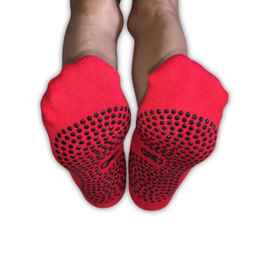 Non Slip Skid Socks with Grips, Hospital, Yoga, Pilates, 2 Pairs Set, Men, Women