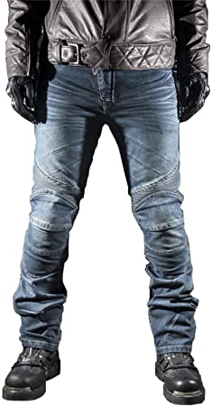 WildBee Street Motorcycle Trousers Riding Pants for Men Bikers with Four Protective Pads