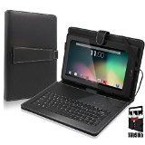 Tabsuit PU Leather Keyboard Case Cover Stand for Dragon Touch 101 A1X PlusA1XA1 NeuTab N10 Plus 101 and more Android Tablet