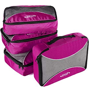 G4Free 4Pcs/6Pcs Set Packing Cubes, Travel Luggage Packing Organizers with Shoe Bag