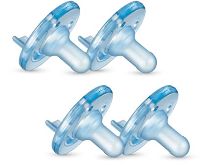 Philips AVENT Soothie Pacifier, 0-3 Months, Blue, 4 Pack, SCF190/43