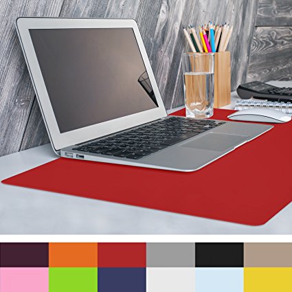casa pura Non-Slip Red Desk Mat | 20" x 26" (1.6'x2') | PVC & Phthalate Free | Multiple Colors To Choose From