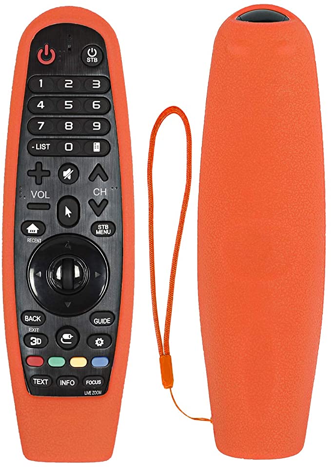 CHUNGHOP Protective Silicone Remote Case for LG AN-MR600 AN-MR650 AN-MR18BA AN-MR19BA AN-MR20GA Magic Remote Cover Remote Holder for LG 3D Smart TV Magic Remote Case (Orange)