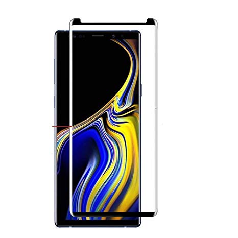 Frazil Full Coverage Edge-to-Edge 5D Tempered Glass Screen Protector for Samsung Galaxy Note 9 (Black) [Slightly Smaller]
