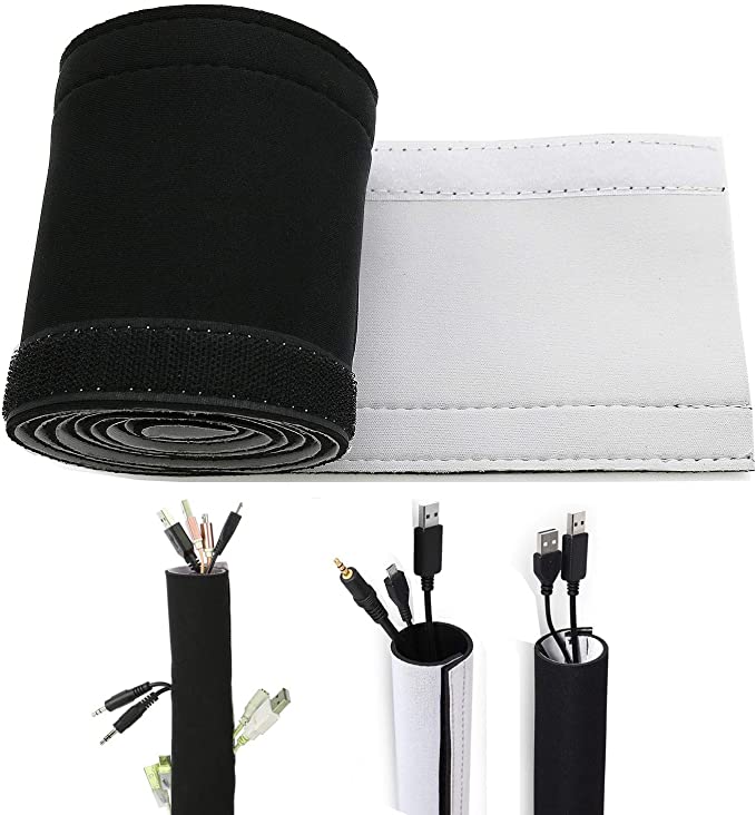 59inch Neoprene Cable Management Sleeve Neoprene Cord Organizer Neoprene Flexible Cable Cover Neoprene Cable Protector