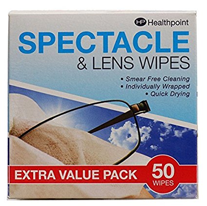 Spectacle Wipes Extra Value pack of 50.