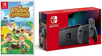 Nintendo Switch (Grey)   Animal Crossing New Horizons - Nintendo Switch Standard Edition