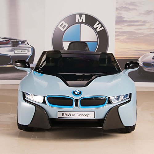 BMW i8 12V Kids Ride On Battery Powered Wheels Car RC Remote Blue