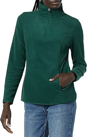 Amazon Essentials Women's Classic-Fit Long-Sleeve Quarter-Zip Polar Fleece Pullover Jacket - Discontinued Colors