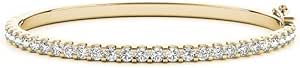 14K Yellow Gold Diamond Bangle Bracelet Value Collection