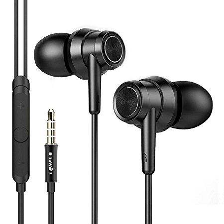 Wired Earphones, BlitzWolf GRAPHENE Earphone Noise Cancelling In-Ear Headphones Wired Earbuds with Microphone & Volume Control for iPhone SE/6/6s/6 Plus/6s Plus/5/5c/5s, iPad Mini, iPad Air, iPod, Samsung Galaxy S5/S4 /S3, HTC, ZTE, Sony Xperia, and All 3.5mm Interface Device
