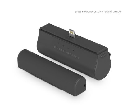 Parkman E1 2200mAh Mini Portable Pocket External Battery Backup Charging Power Bank for Apple iPhone 6/6s (Black)