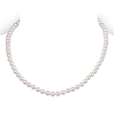 PAVOI Handpicked Freshwater Cultured Pearl Necklace Strand - High Luster White