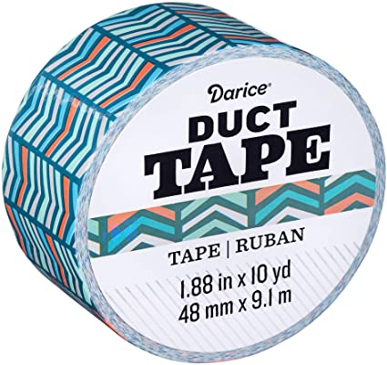 Darice Patterned Herringbone, 1.88 Inches x 10 Yards Duct Tape, Multicolor