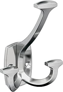 Amerock H3700426 | Vicinity Triple Prong Decorative Wall Hook | Polished Chrome Hook for Coats, Hats, Backpacks, Bags | Hooks for Bathroom, Bedroom, Closet, Entryway, Laundry Room, Office