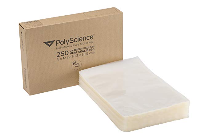 PolyScience Culinary Chamber Vacuum Bags, 8 by 12-Inch, Clear, Case of 250