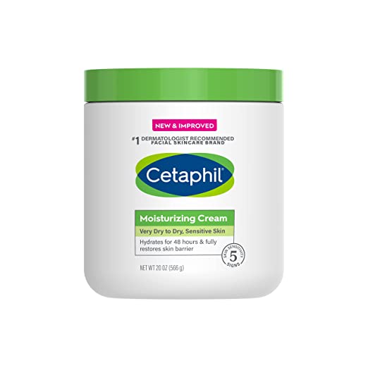 Body Moisturizer by CETAPHIL, Hydrating Moisturizing Cream for Dry to Very Dry, Sensitive Skin, NEW 20 oz, Fragrance Free, Non-Comedogenic, Non-Greasy