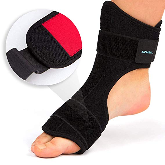 AZMED Night Splints for Plantar Fasciitis Support, Adjustable Foot Brace for Achilles Tendonitis, Black
