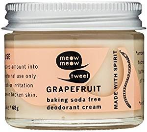 Meow Meow Tweet, Baking Soda Free Grapefruit Deodorant Cream, 2.4 oz. - Set of Two