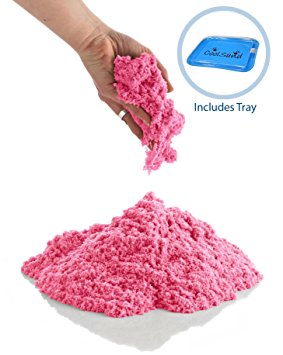 CoolSand 5 lb. Refill Bucket With Inflatable Sandbox – Kinetic Play Sand For All Ages – (Pink)