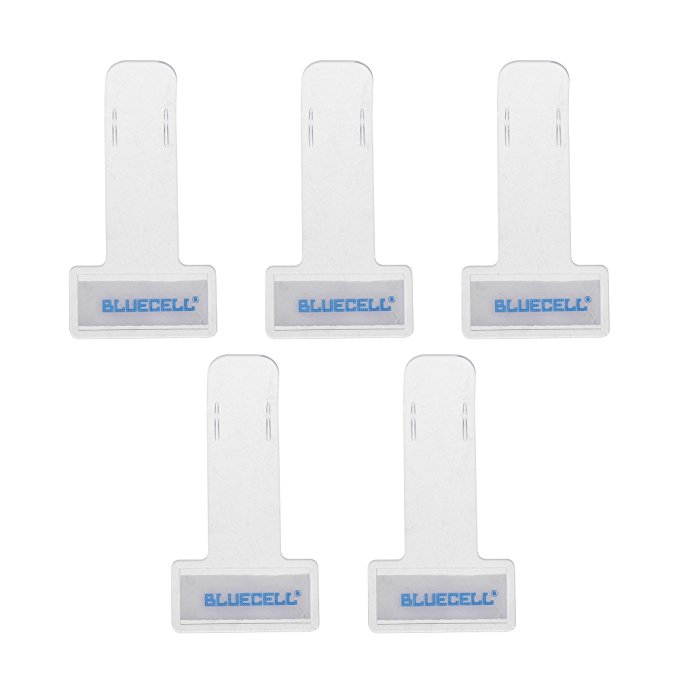 BCP Transparent Windshield Plastic Parking Ticket Holder Clip With Adhesive Tape -5 Packs