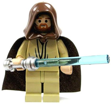 Lego Star Wars Mini Figure - Obi-Wan Kenobi with Lightsaber (Approximately 45mm / 1.8 Inch Tall)