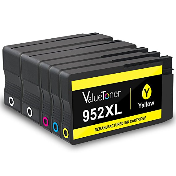 Valuetoner 952XL Remanufactured Ink Cartridges for HP 952 XL for HP OfficeJet Pro 8210 8710 8720 7740 8730 7720 8216 8740 8715 8725 8702 Printer, 5 Pack (2 Black, 1 Cyan, 1 Magenta, 1 Yellow)